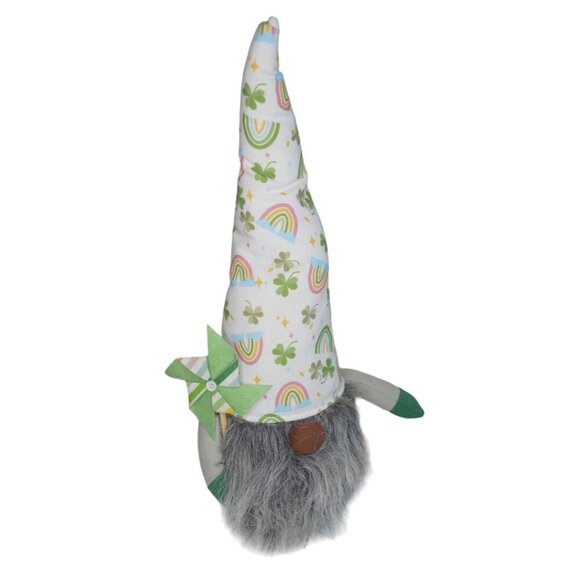 Huntington Home Spring St. Patrick's Day Gnome Decoration - Rainbow & Clover Hat - Picture 1 of 5